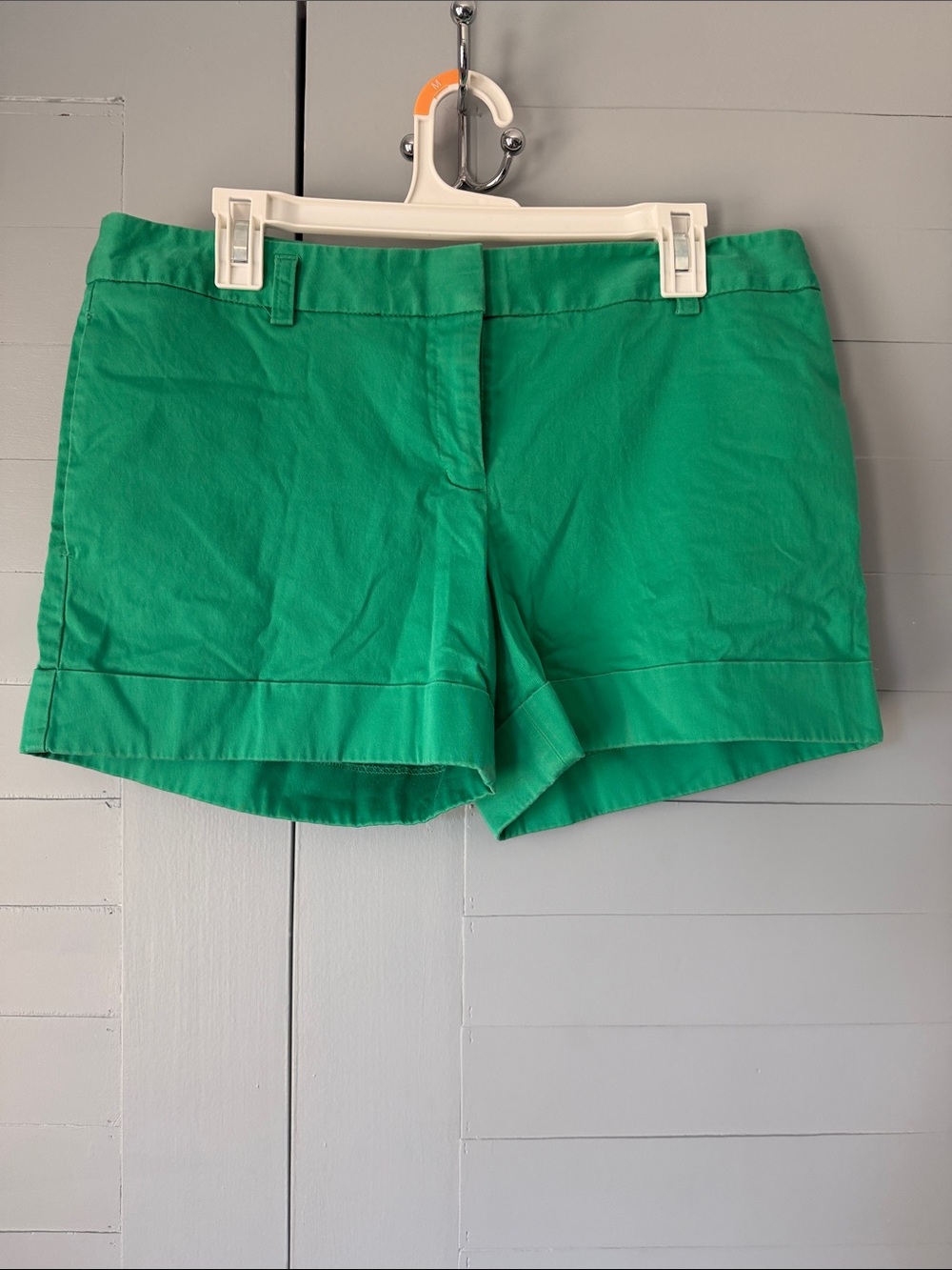 Express Bright Green Cotton Blend Shorts